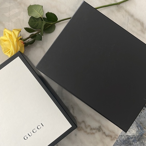 NEW Tall GUCCI Authentic Empty black white box - Gift Box Luxury Medium - Picture 7 of 7
